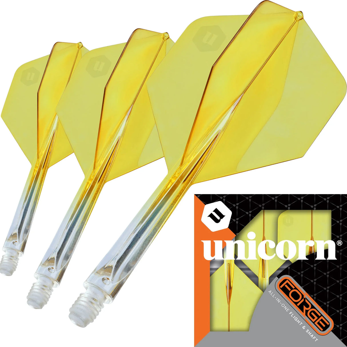 Unicorn Forge Plus Two-Tone All In One System-38-Clear Black-Medium-Premier Darts