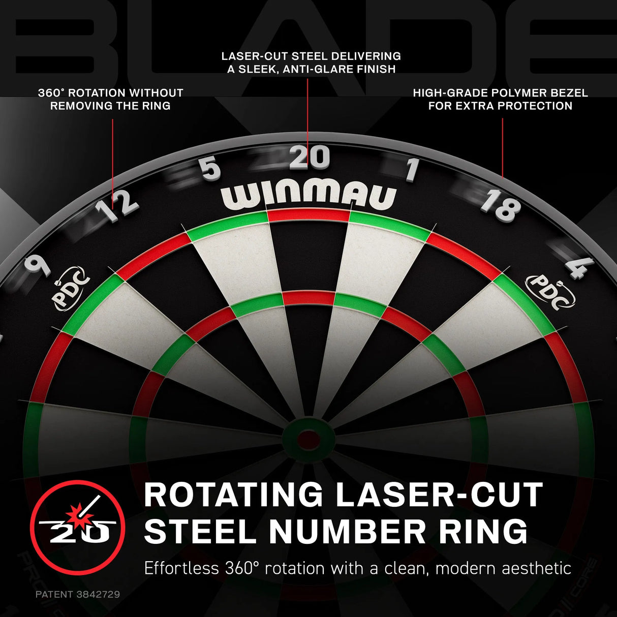 Winmau Blade X Dartboard - Official PDC Match Quality-8-Premier Darts