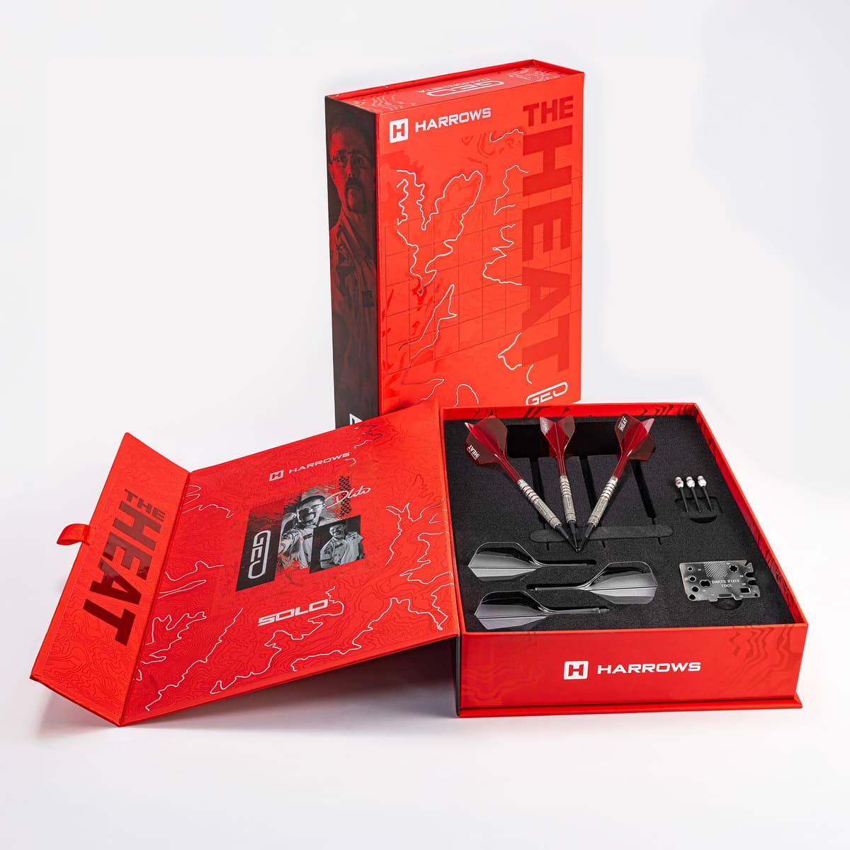 Harrows Damon Heta Geo 90% Tungsten Soft Tip Darts-7-18 GRAM-Premier Darts