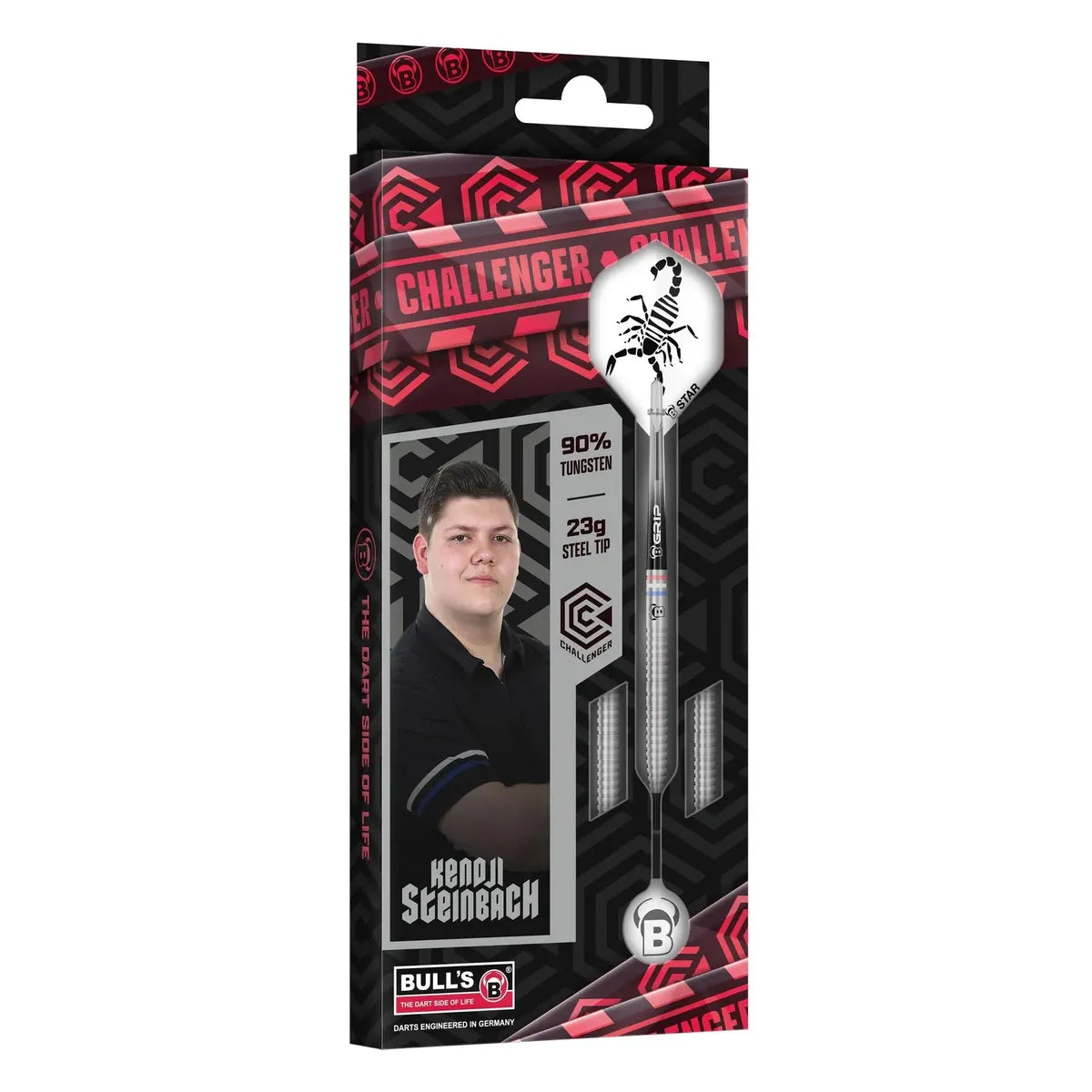 Bull's DE Challenger Kendji Steinbach 90% Tungsten Steel Tip Darts-4-23 GRAM-Premier Darts