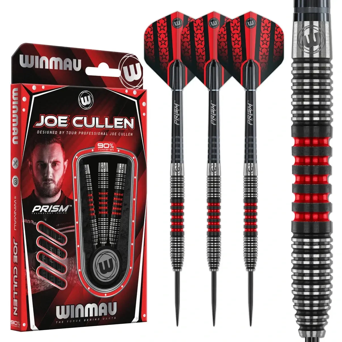 Winmau Joe Cullen Signature Edition 90% Tungsten Steel Tip Darts-1-21 GRAM-Premier Darts