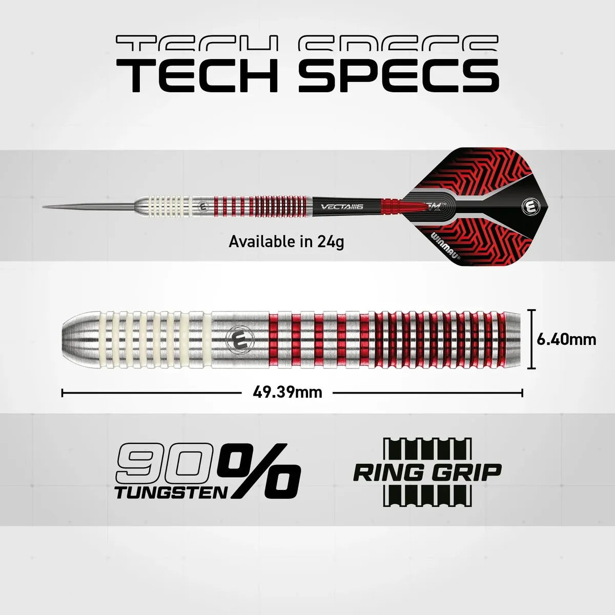 Winmau Jack Johnson 90% Tungsten Steel Tip Darts