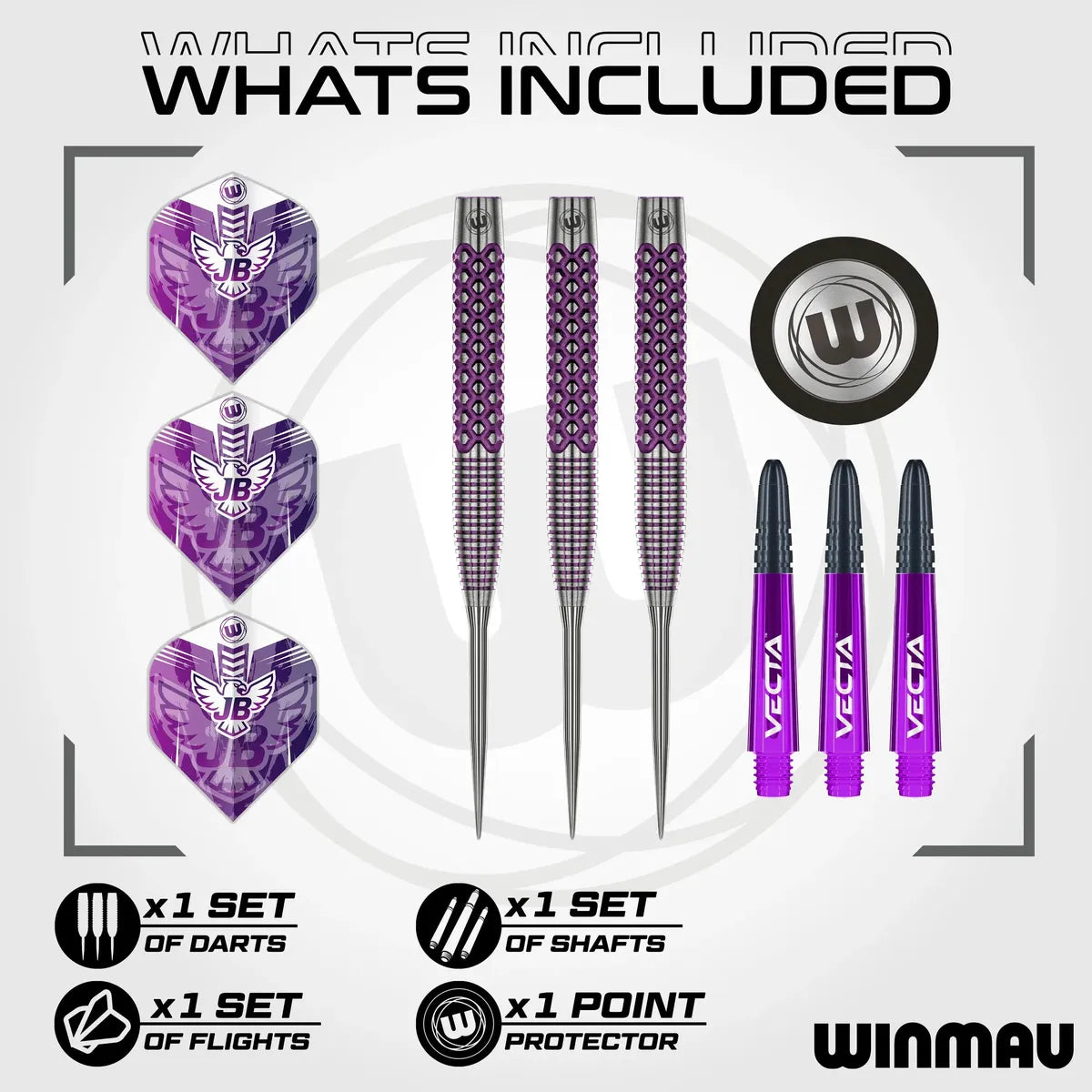 Winmau John Brown Signature Edition 90% Tungsten Steel Tip Darts