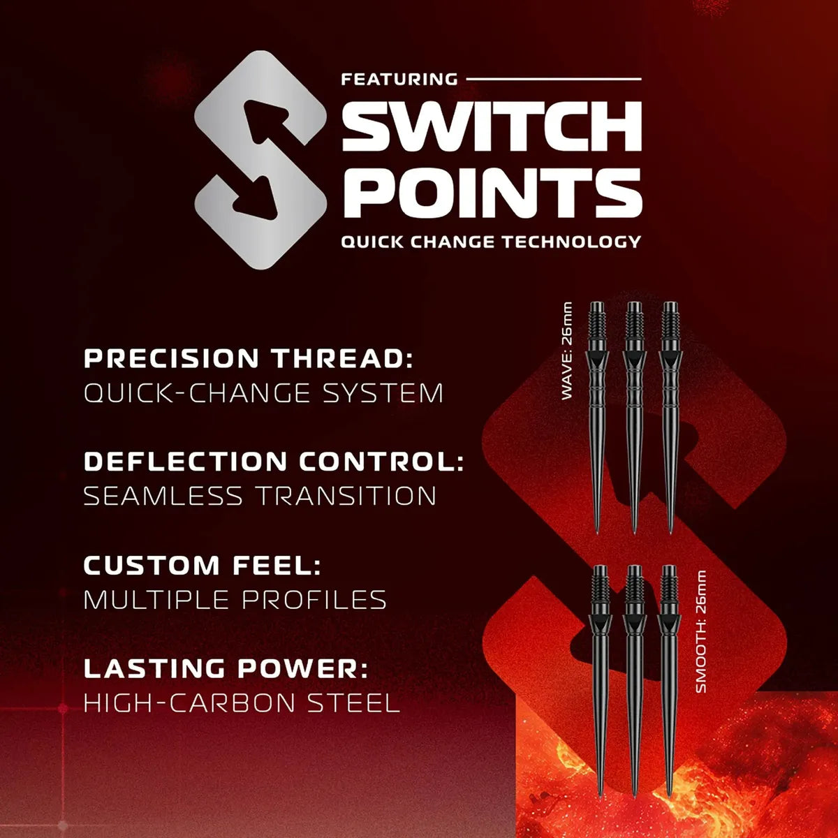 Winmau Fornax Tapered SP 90% Tungsten Steel Tip Darts-5-21 GRAM-Premier Darts