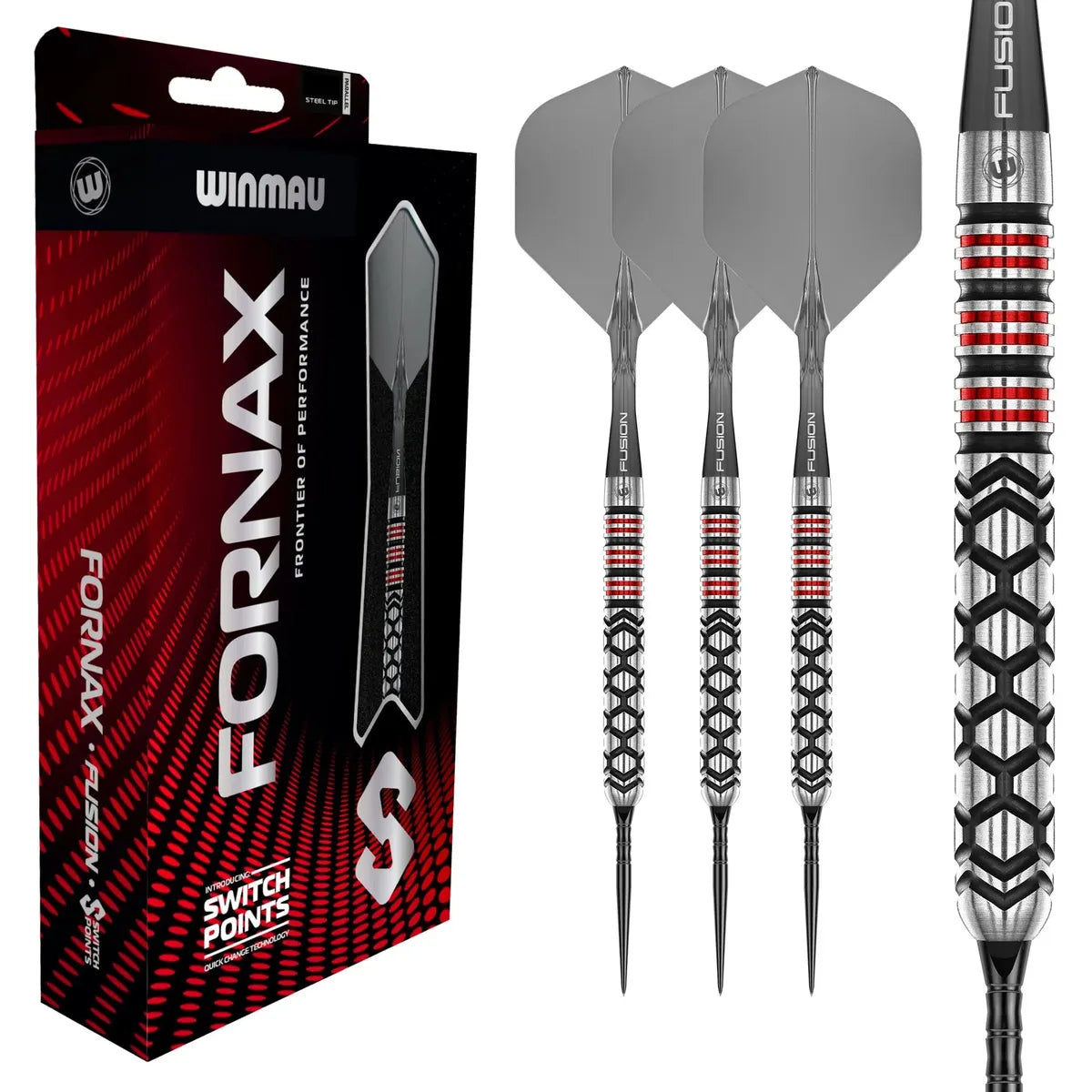Winmau Fornax Parallel SP 90% Tungsten Steel Tip Darts-1-22 GRAM-Premier Darts