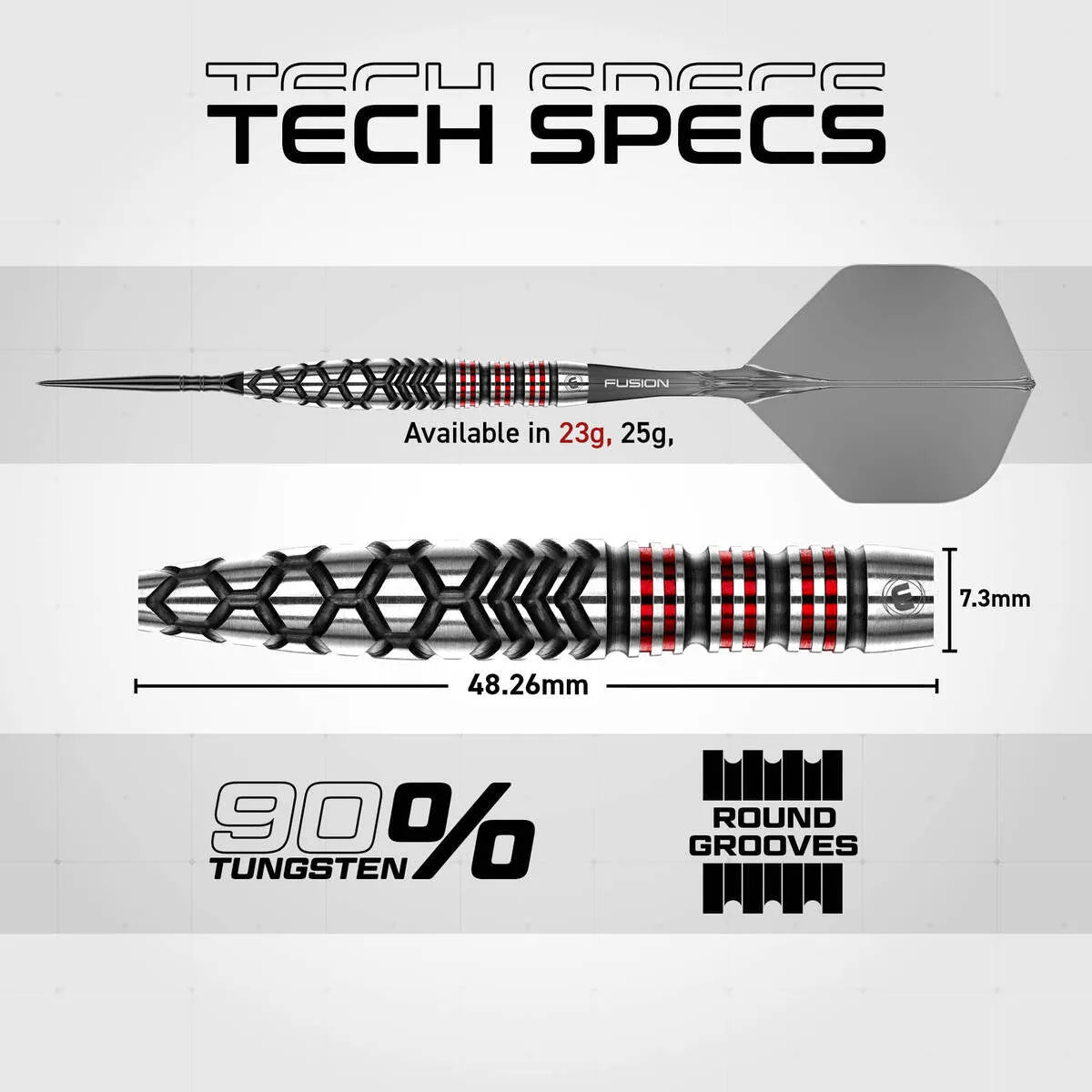 Winmau Fornax Torpedo SP 90% Tungsten Steel Tip Darts-6-23 GRAM-Premier Darts