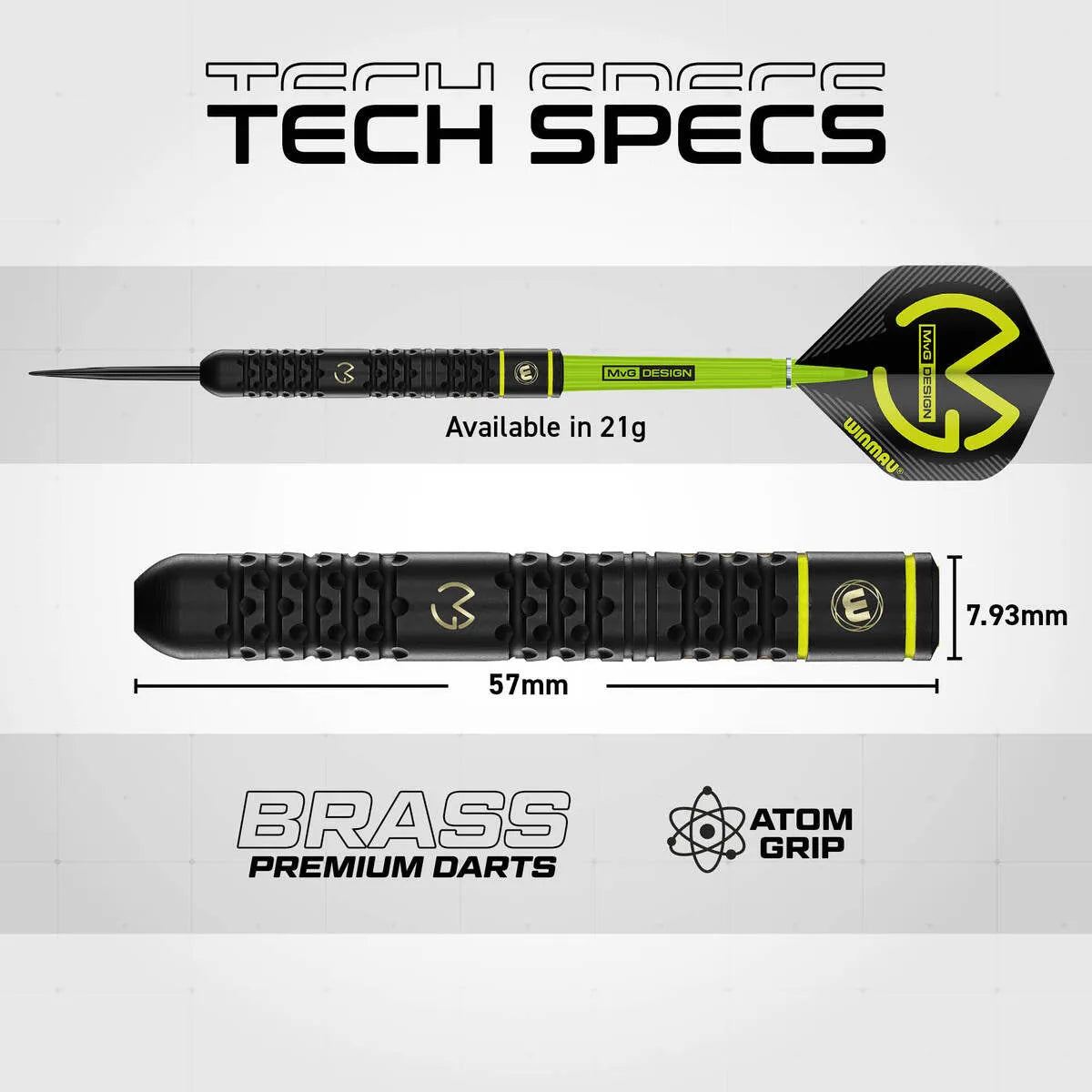 Winmau MvG SE Brass Steel Tip Darts-5-21 GRAM-Premier Darts