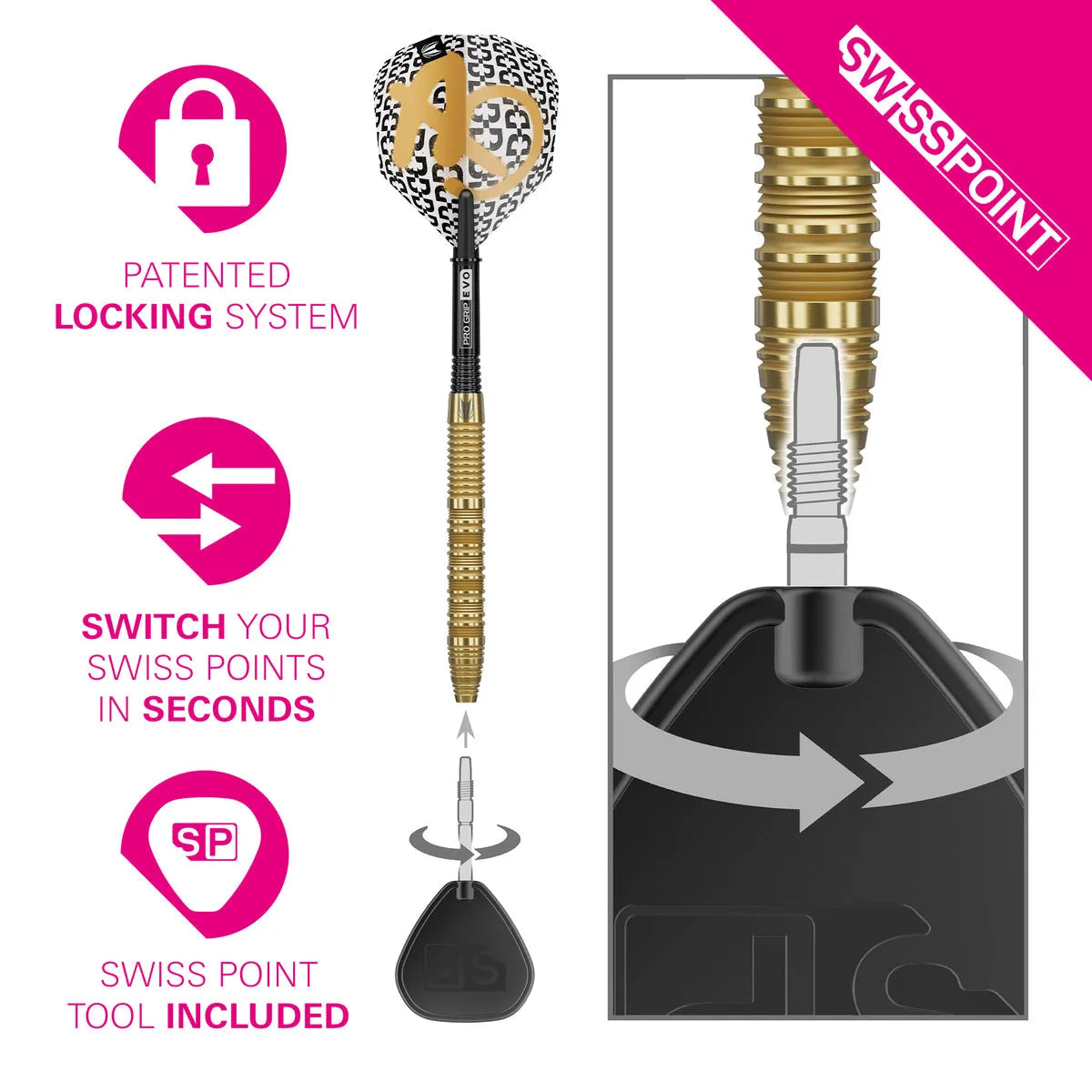 Target Darts Bolide Envy 01 90% Tungsten Steel Tip Darts-5-22 GRAM-Premier Darts