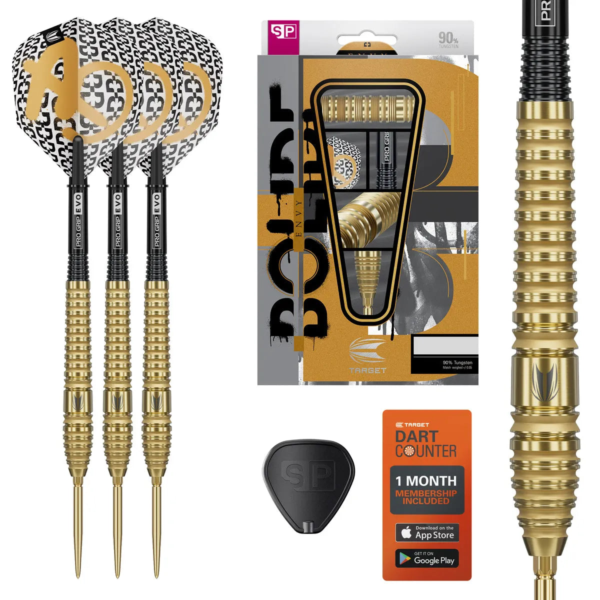 Target Darts Bolide Envy 03 90% Tungsten Steel Tip Darts-3-22 GRAM-Premier Darts