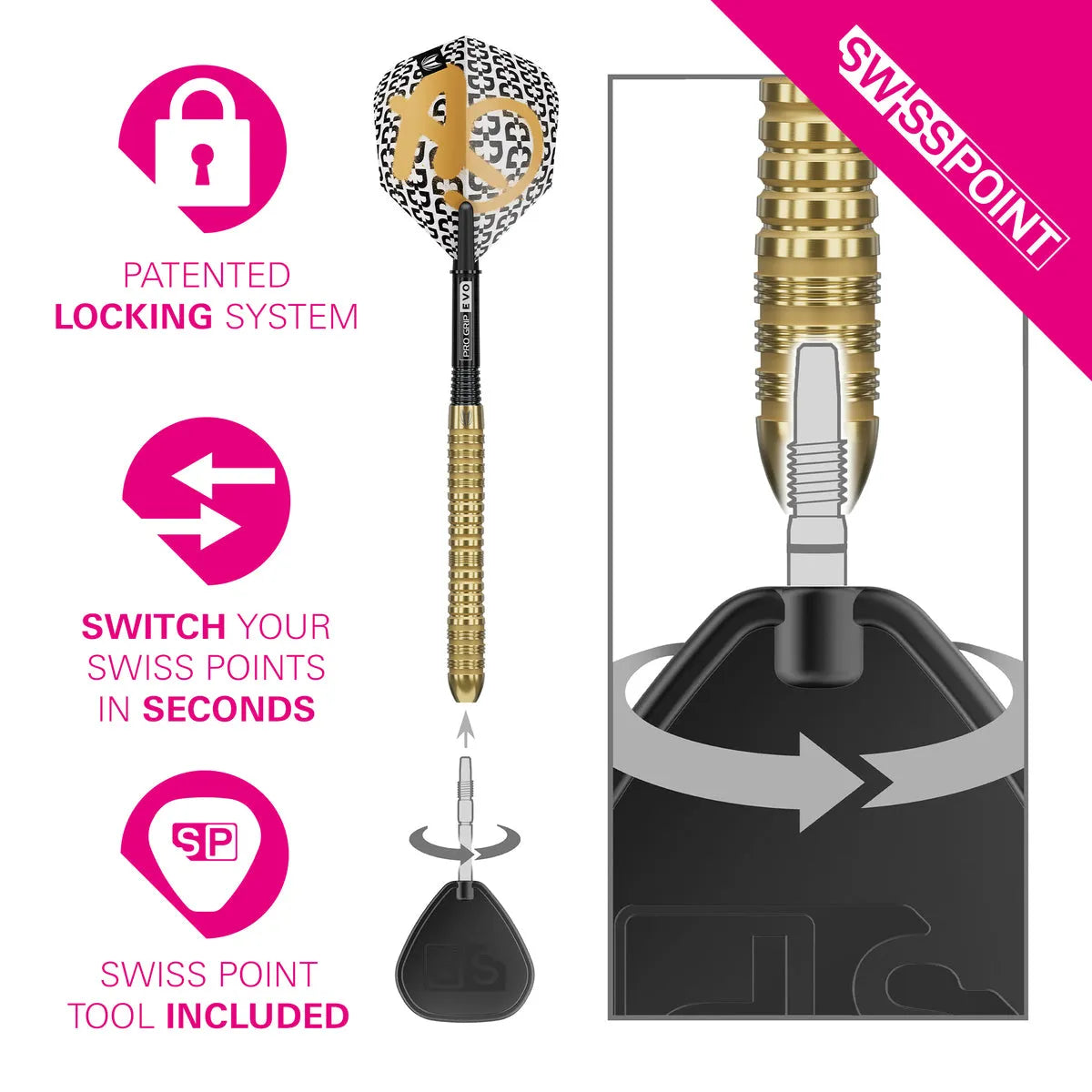 Target Darts Bolide Envy 04 90% Tungsten Steel Tip Darts-5-21 GRAM-Premier Darts