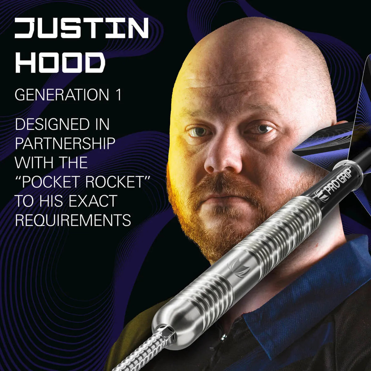 Target Darts Justin Hood G1 SP 90% Tungsten Steel Tip Darts-4-23 GRAM-Premier Darts