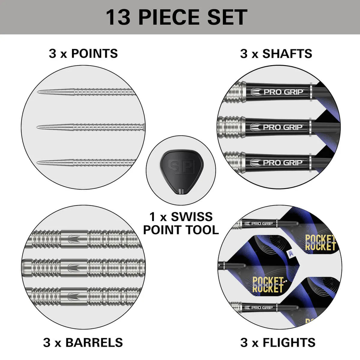 Target Darts Justin Hood G1 SP 90% Tungsten Steel Tip Darts-7-23 GRAM-Premier Darts