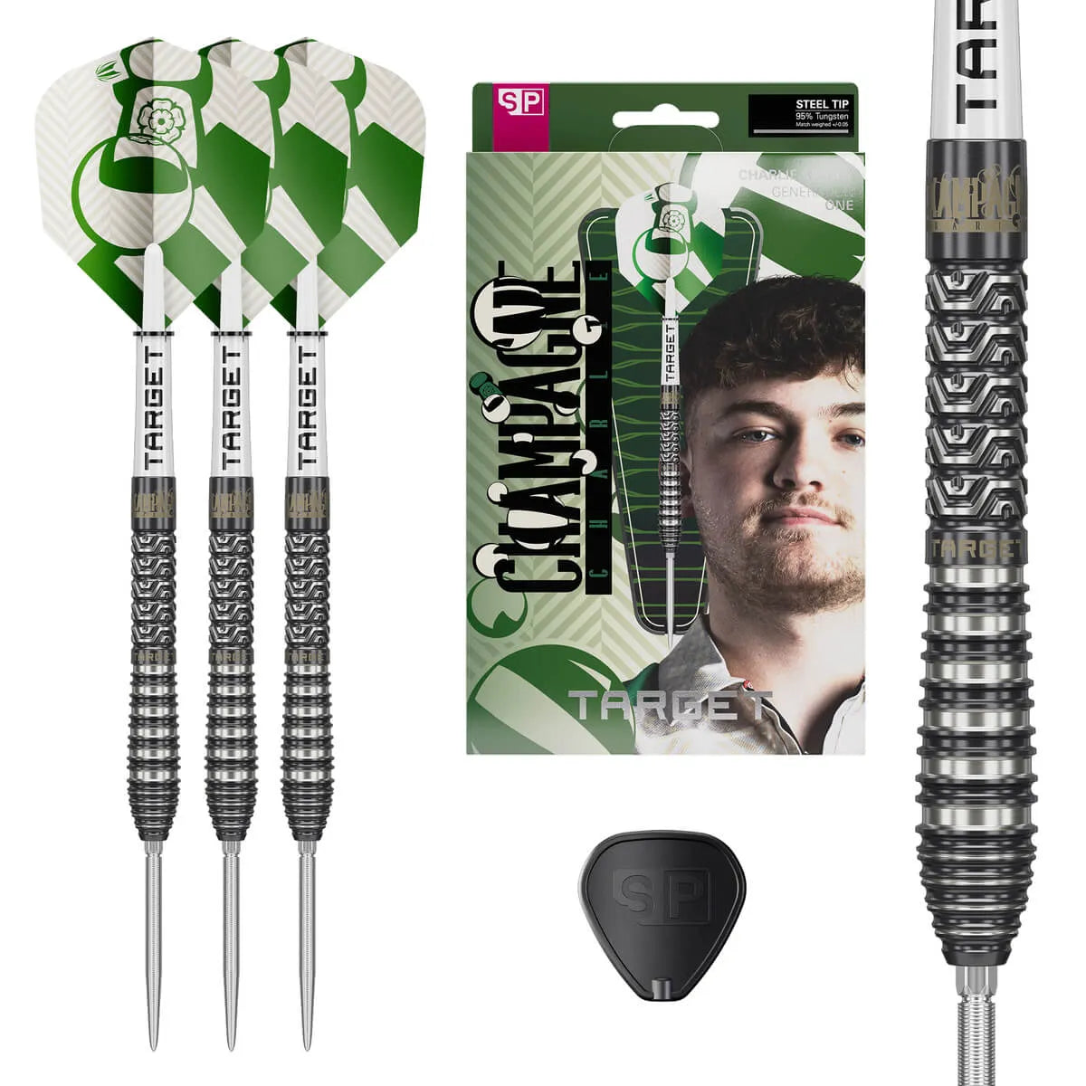 Target Darts Charlie Manby G1 SP 95% Tungsten Steel Tip Darts-3-22 GRAM-Premier Darts