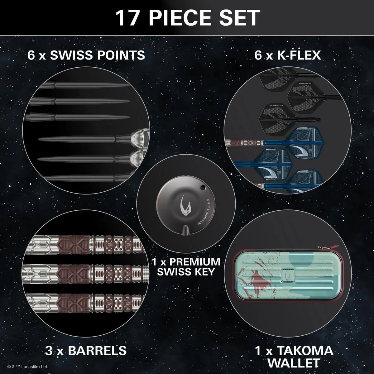 Star Wars | Target Mandalorian SP 95% Tungsten Steel Tip Darts-7-22 GRAM-Premier Darts