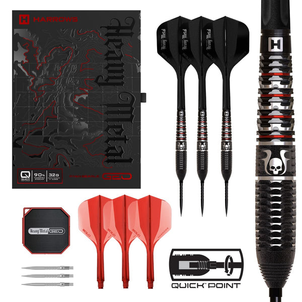Harrows Ryan Searle Geo QP 90% Tungsten Steel Tip Darts-1-22 GRAM-Premier Darts