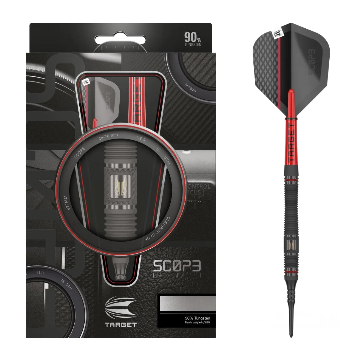 Target Darts Scope 11 90% Tungsten Soft Tip Darts-1-19 GRAM-Premier Darts