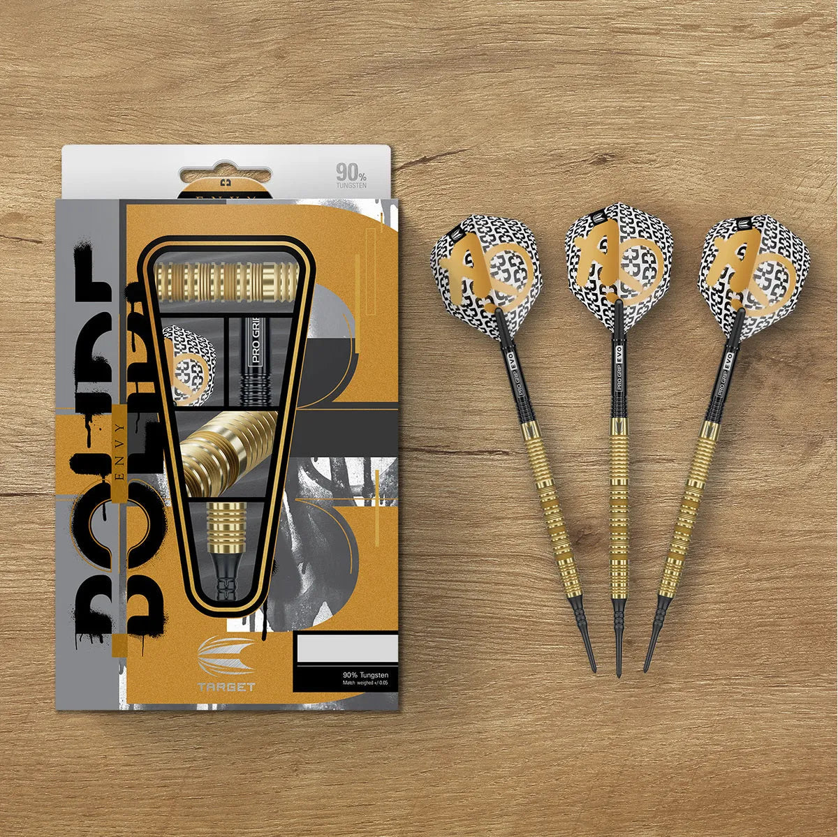 Target Darts Bolide Envy 10 90% Tungsten Soft Tip Darts-7-18 GRAM-Premier Darts