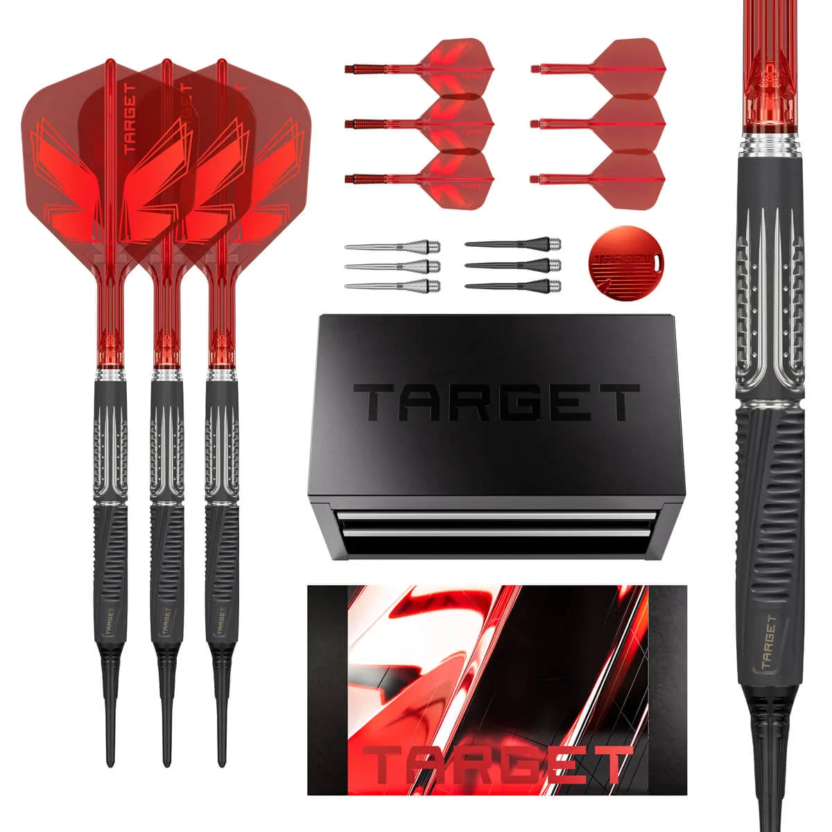 Target Darts Shift 90% Tungsten Soft Tip Darts-3-18 GRAM-Premier Darts