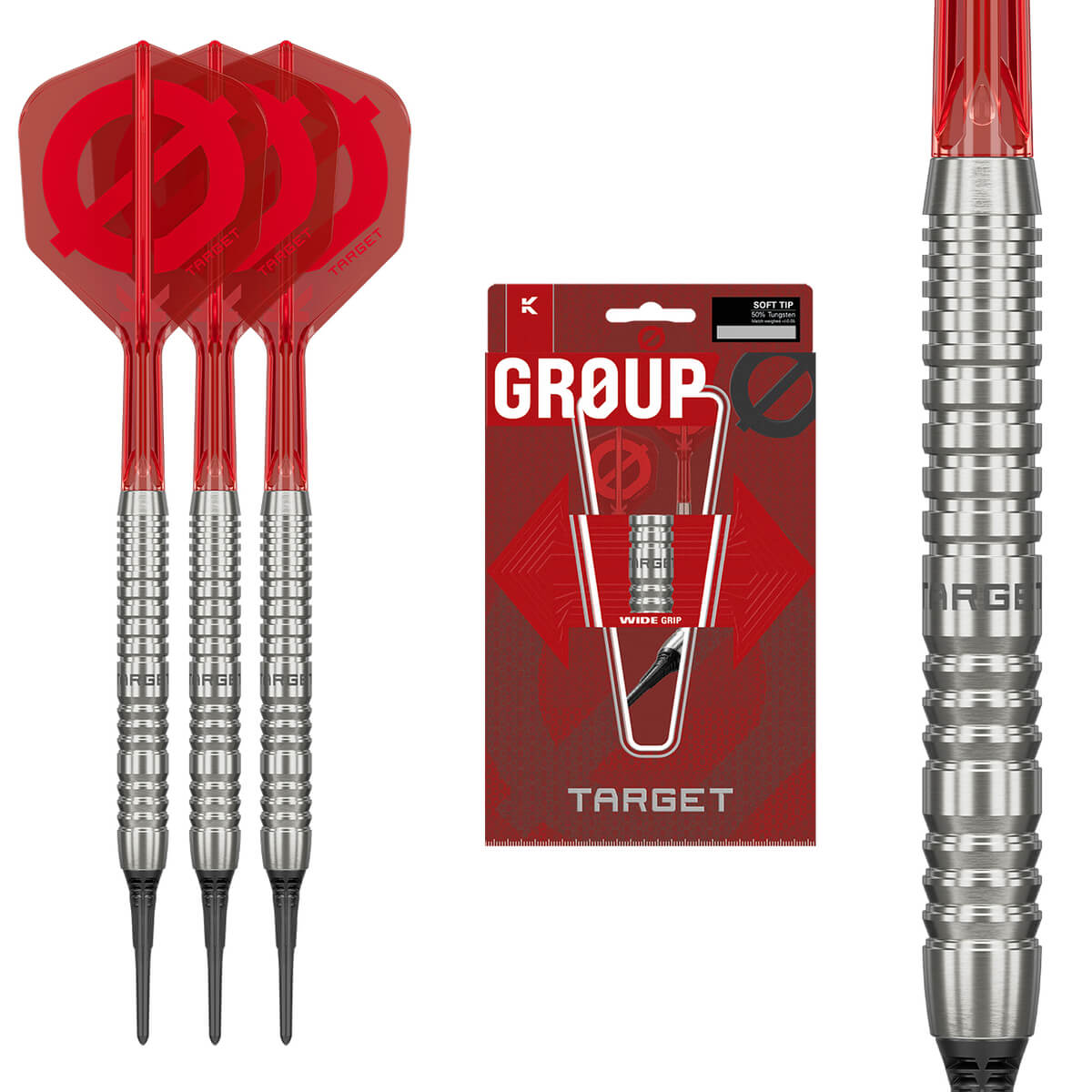 Target Darts Group Ø 12 SP 90% Tungsten Soft Tip Darts-3-18 GRAM-Premier Darts