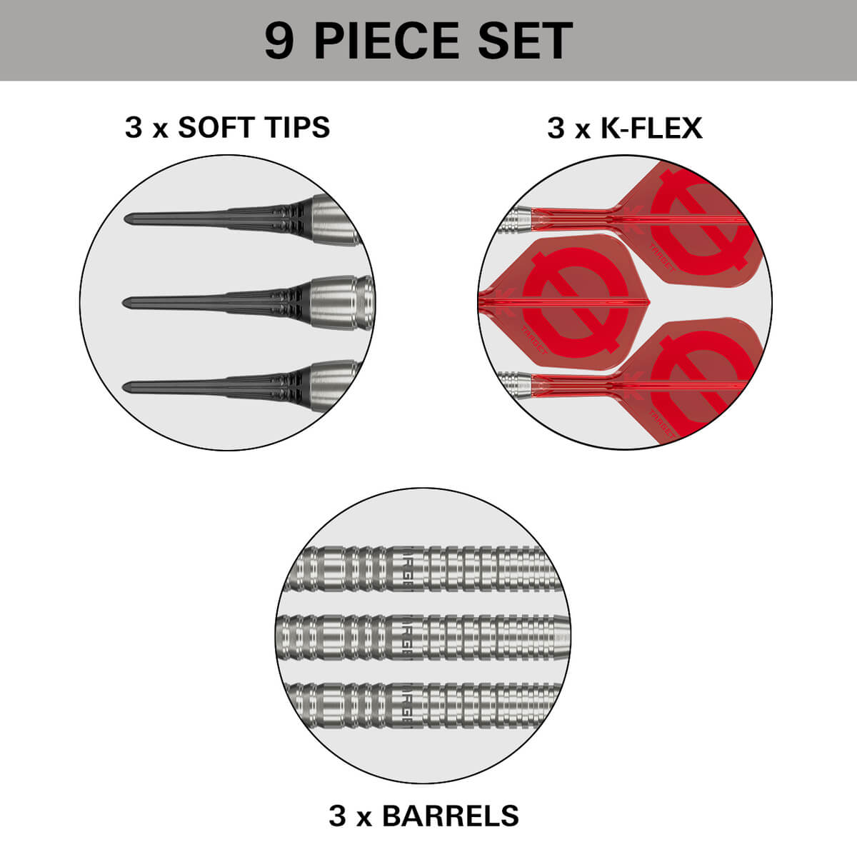 Target Darts Group Ø 12 SP 90% Tungsten Soft Tip Darts-6-18 GRAM-Premier Darts