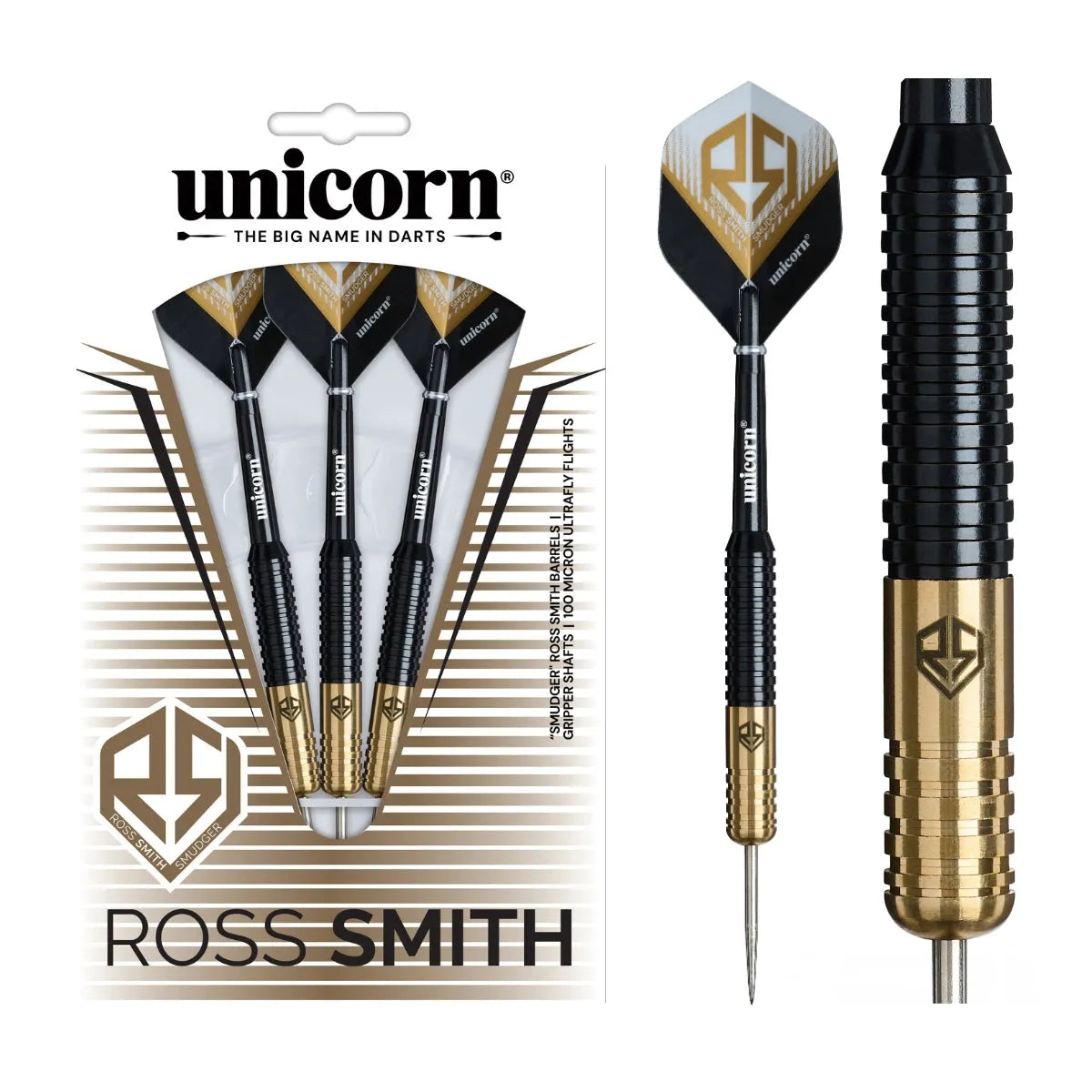 Unicorn Ross Smith Brass Steel Tip Darts-1-20 GRAM-Premier Darts