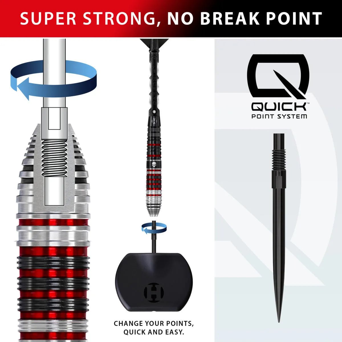 Harrows Ryan Searle Series 2 QP 90% Tungsten Steel Tip Darts-3-22 GRAM-Premier Darts