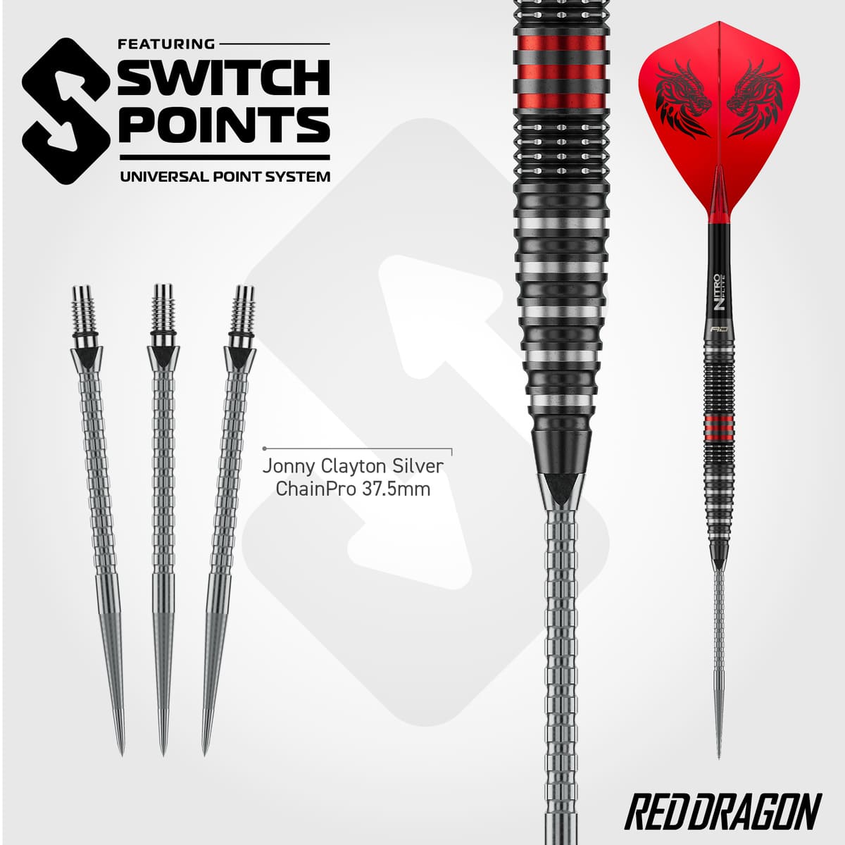 Red Dragon Jonny Clayton RD-PRO SP 90% Tungsten Steel Tip Darts-15-22 GRAM-Premier Darts
