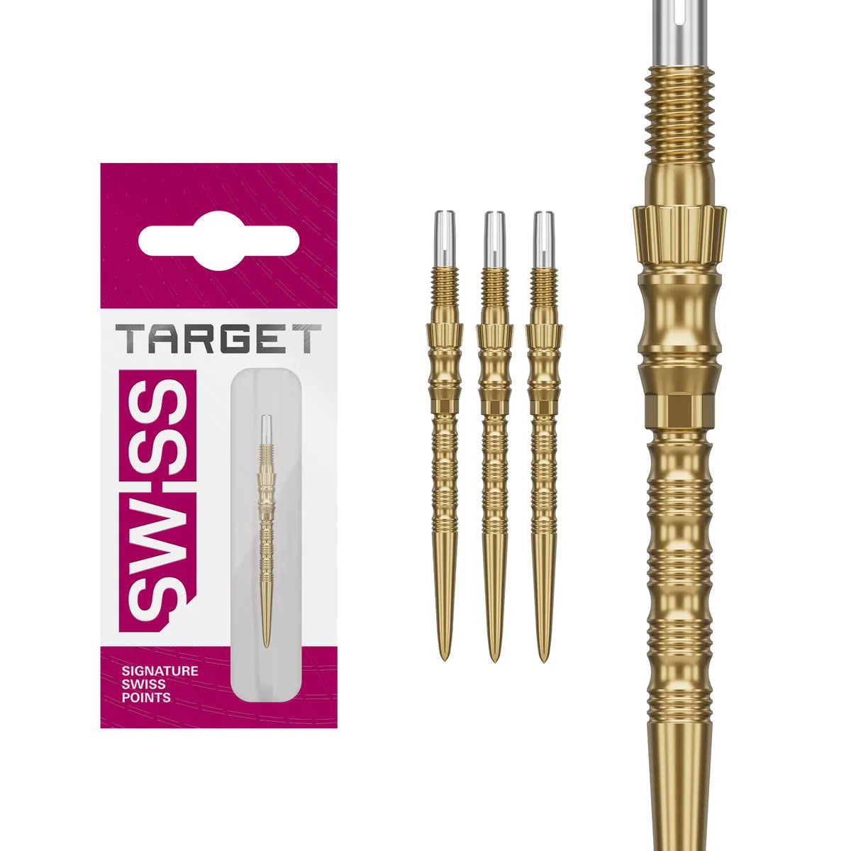 Target Darts Swiss Signature TRB Points-8-Gold-30mm-Premier Darts