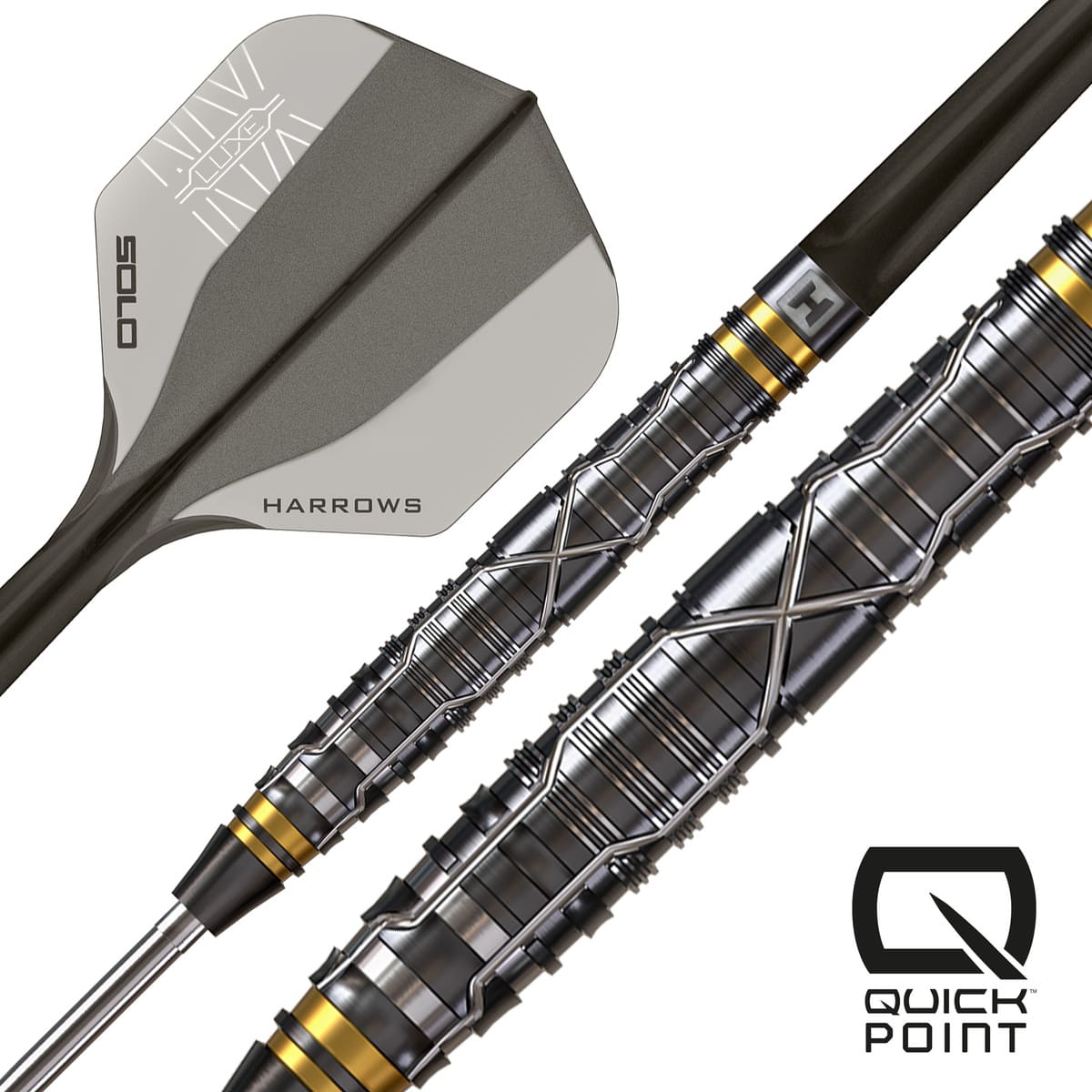 Harrows NX Luxe Tapered QP 90% Tungsten Steel Tip Darts-2-22 GRAM-Premier Darts