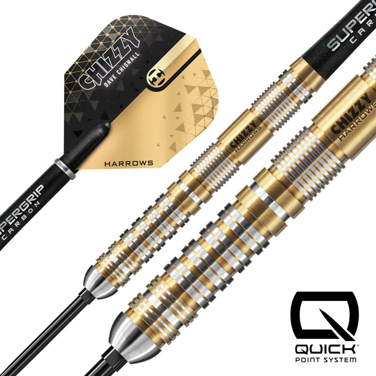 Harrows Chizzy Series 2 QP 90% Tungsten Steel Tip Darts-2-21 GRAM-Premier Darts