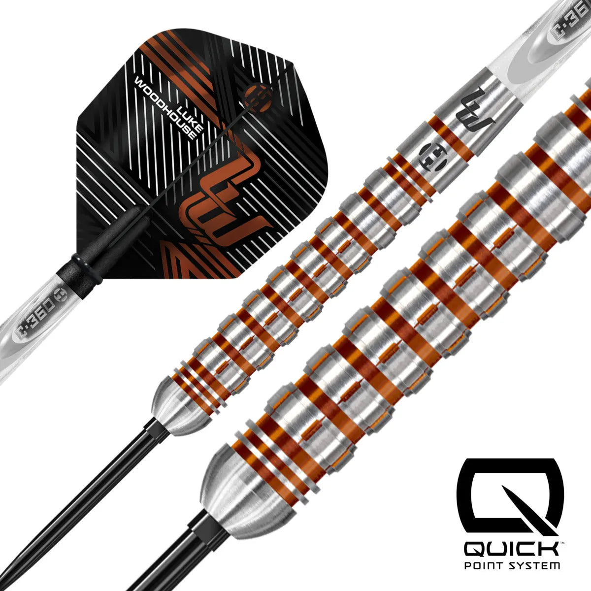 Harrows Luke Woodhouse Series 2 QP 90% Tungsten Steel Tip Darts-2-21 GRAM-Premier Darts