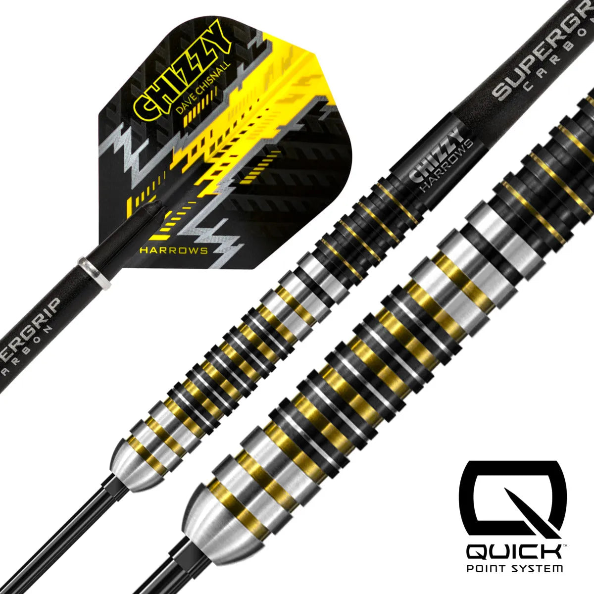 Harrows Dave Chisnall Chizzy QP 90% Tungsten Steel Tip Darts-2-21 GRAM-Premier Darts
