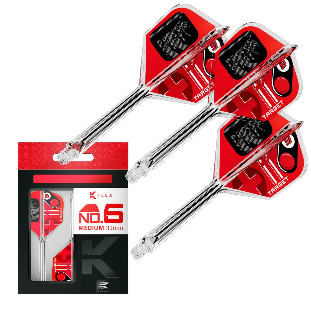 Target Darts Press Start K-Flex Flight System No6-8-Medium-Premier Darts