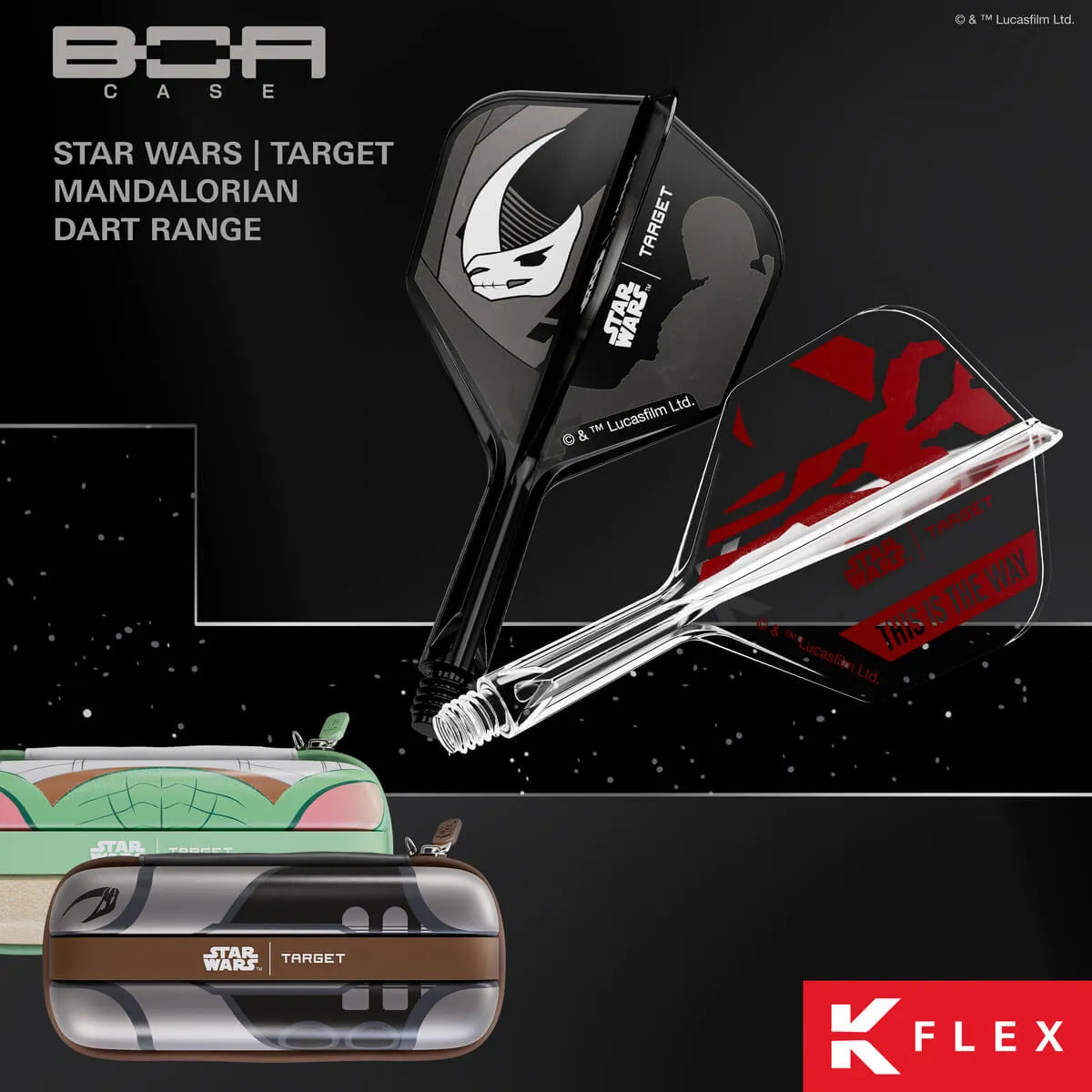 Star Wars | Target Mandalorian K-Flex Flight System No6 Gift Set-8-Short-Premier Darts