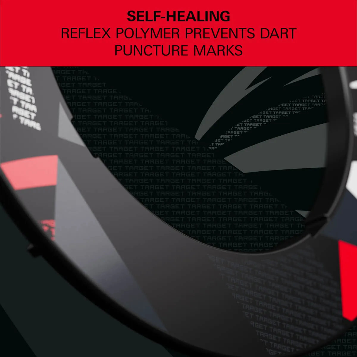 Target Darts Patterned Notched Surround-7-Black-Premier Darts
