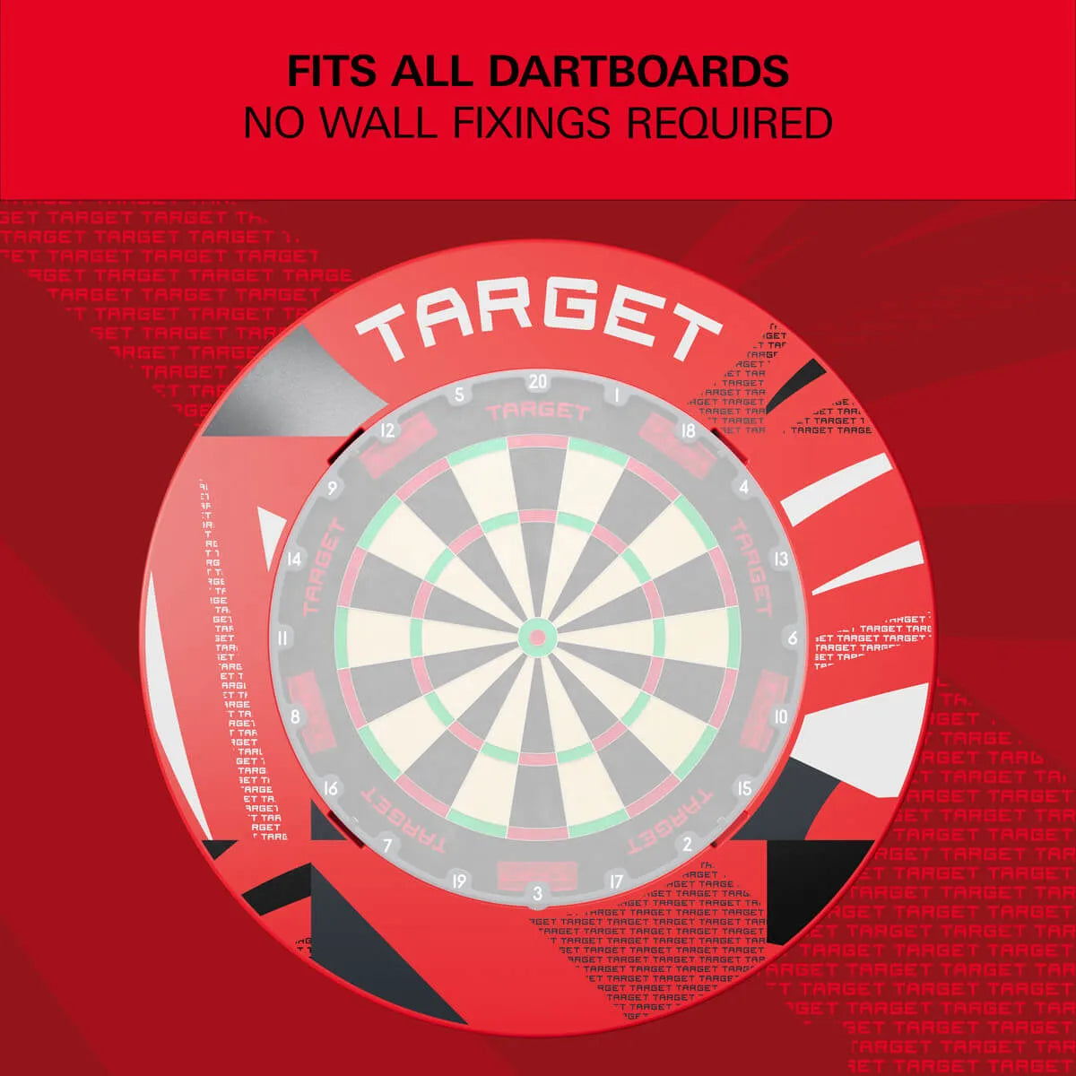 Target Darts Patterned Notched Surround-14-Black-Premier Darts