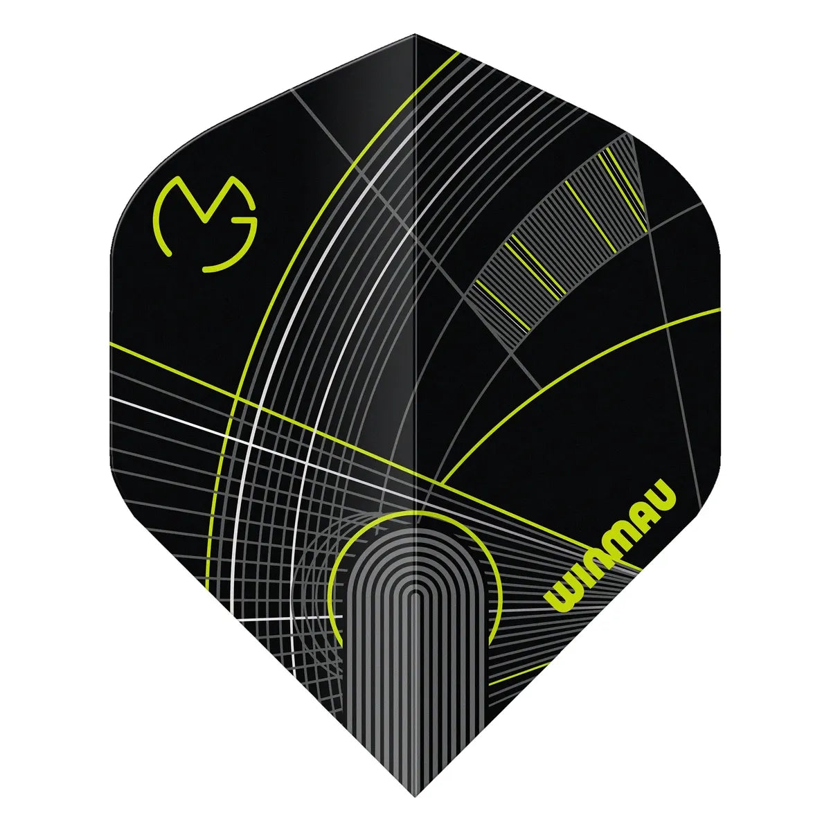 Winmau Prism Delta MvG Black & Green Premium Standard Flights-2-Premier Darts