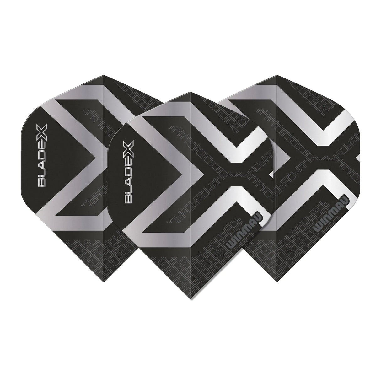 Winmau Prism Delta Metallic Black & Silver Premium Standard Dart Flights-1-Premier Darts
