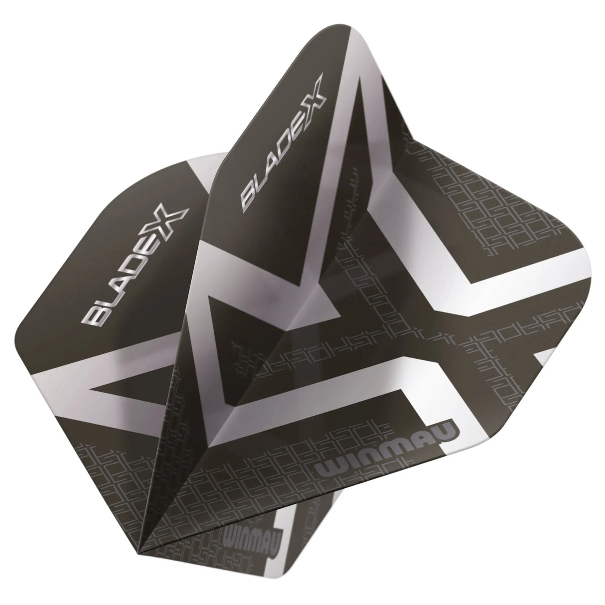 Winmau Prism Delta Metallic Black & Silver Premium Standard Dart Flights-2-Premier Darts