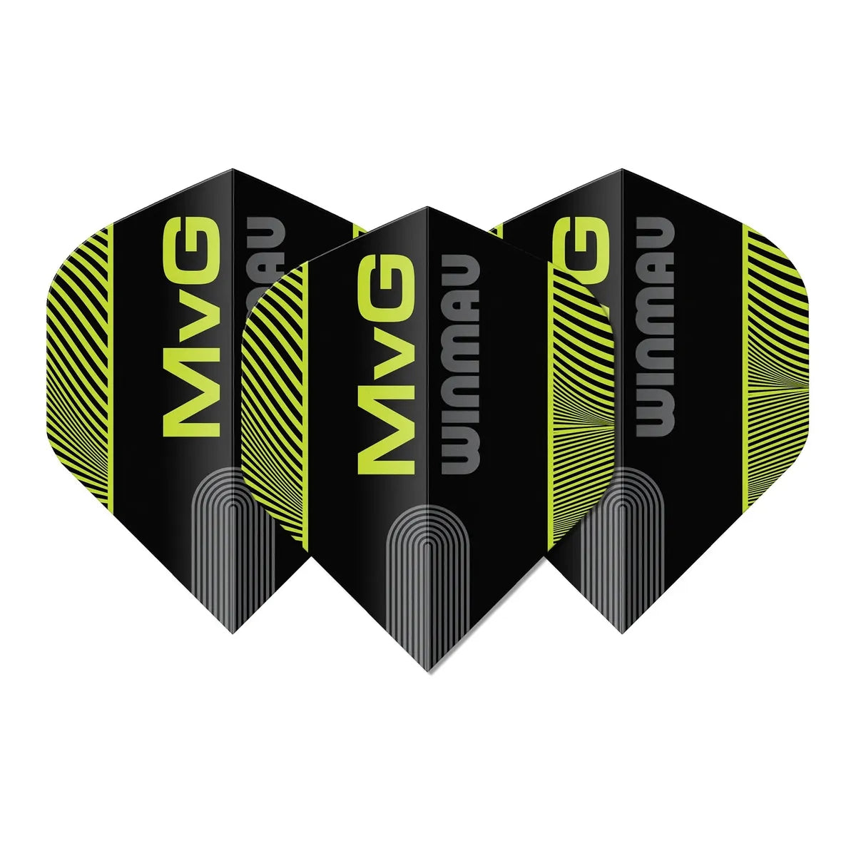 Winmau Prism Delta MvG Black & Green Logo Premium Standard Flights-1-Premier Darts
