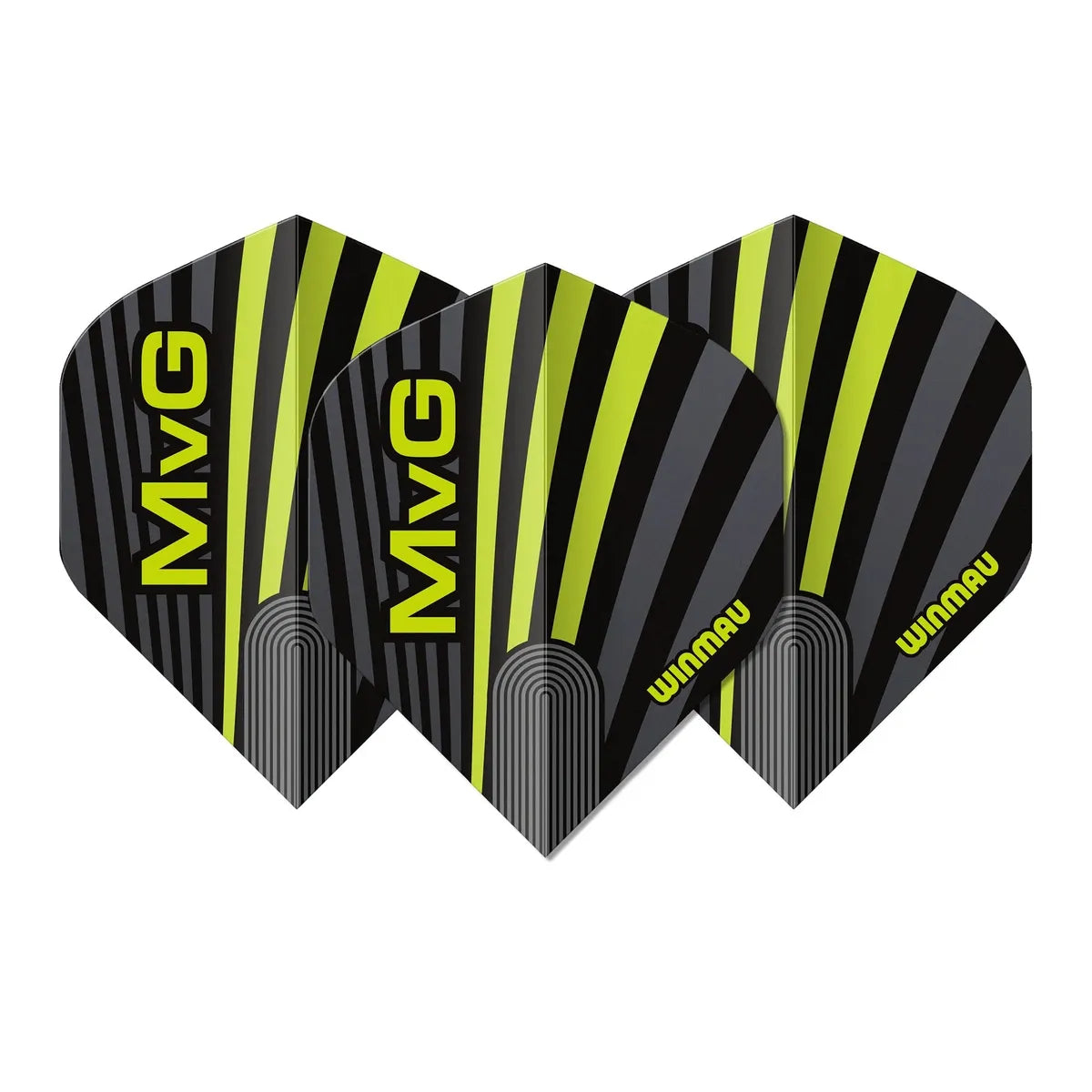 Winmau Prism Delta MvG Grey & Green Premium Standard Flights-1-Premier Darts