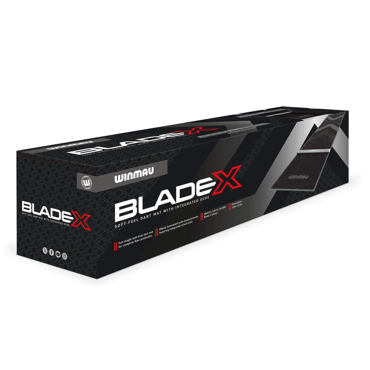 Winmau Pro Zone Blade X Soft Feel Dart Mat & Integrated Oche-5-Premier Darts