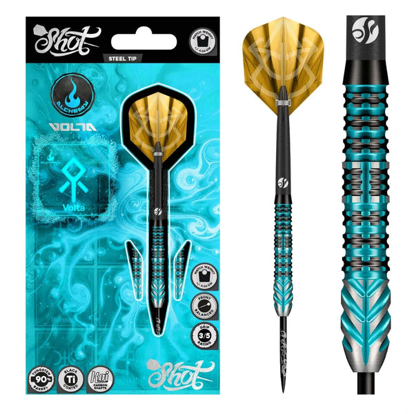 Shot Alchemy Volta 90% Tungsten Steel Tip Darts-1-23 GRAM-Premier Darts