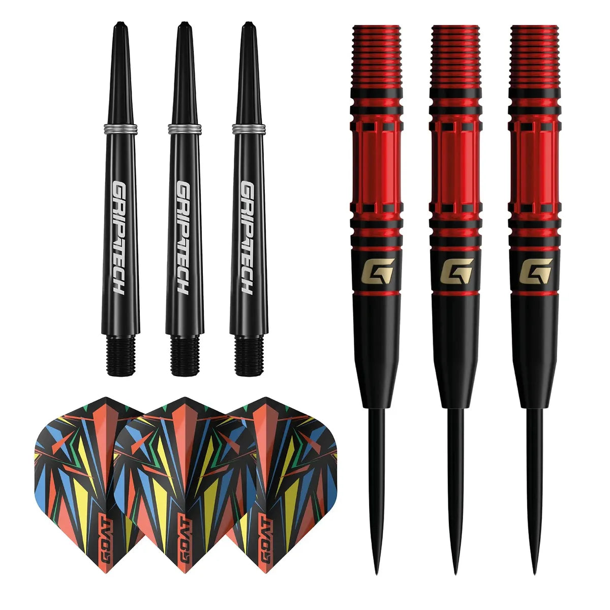 GOAT Athlete Red 90% Tungsten Steel Tip Darts-4-21.5 GRAM-Premier Darts