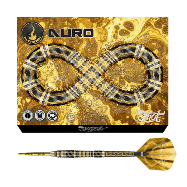 Shot Alchemy Auro 95% Tungsten Steel Tip Darts-1-23 GRAM-Premier Darts