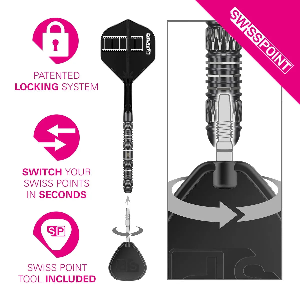 Target Darts Chris Dobey 95K 95% Tungsten Steel Tip Darts-6-22 GRAM-Premier Darts