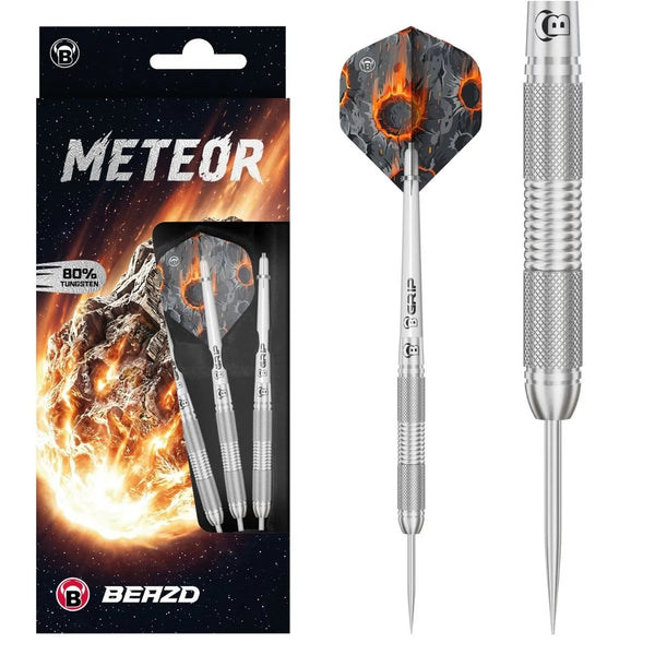 BEAZD Meteor 80% Tungsten Steel Tip Darts - MT9 - Twin Knurl-1-25g-Premier Darts