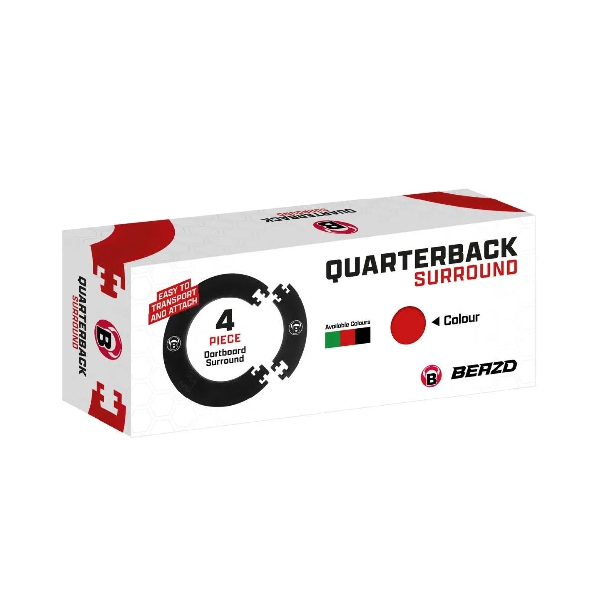 BEAZD Quarterback 4pc Dartboard Surround - 4 Colour options-7-Black-Premier Darts