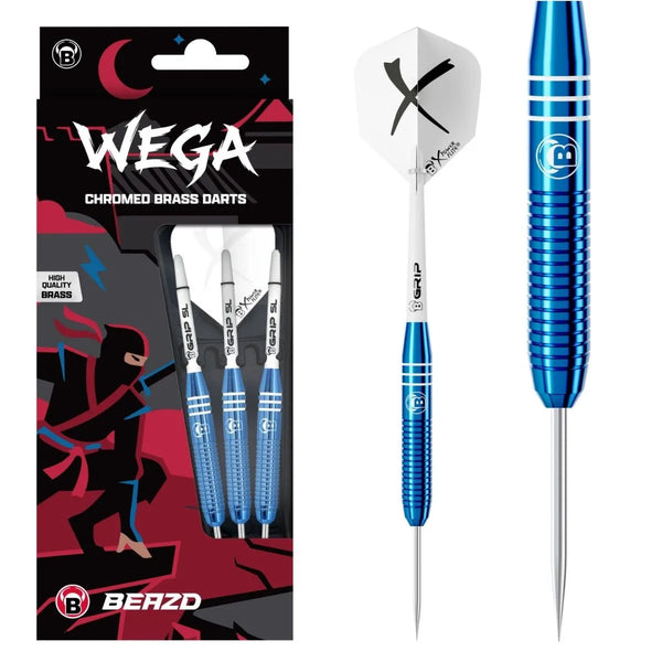 BEAZD Wega Blue Brass Steel Tip Darts-1-20 GRAM-Premier Darts