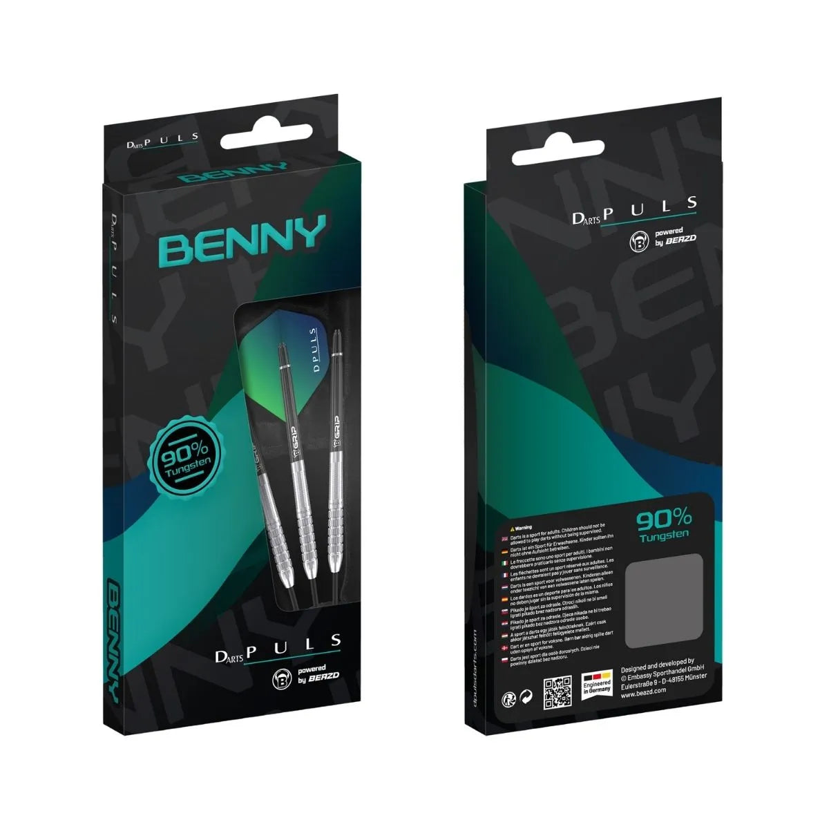 DPuls Benny 90% Tungsten Steel Tip Darts-3-23g-Premier Darts
